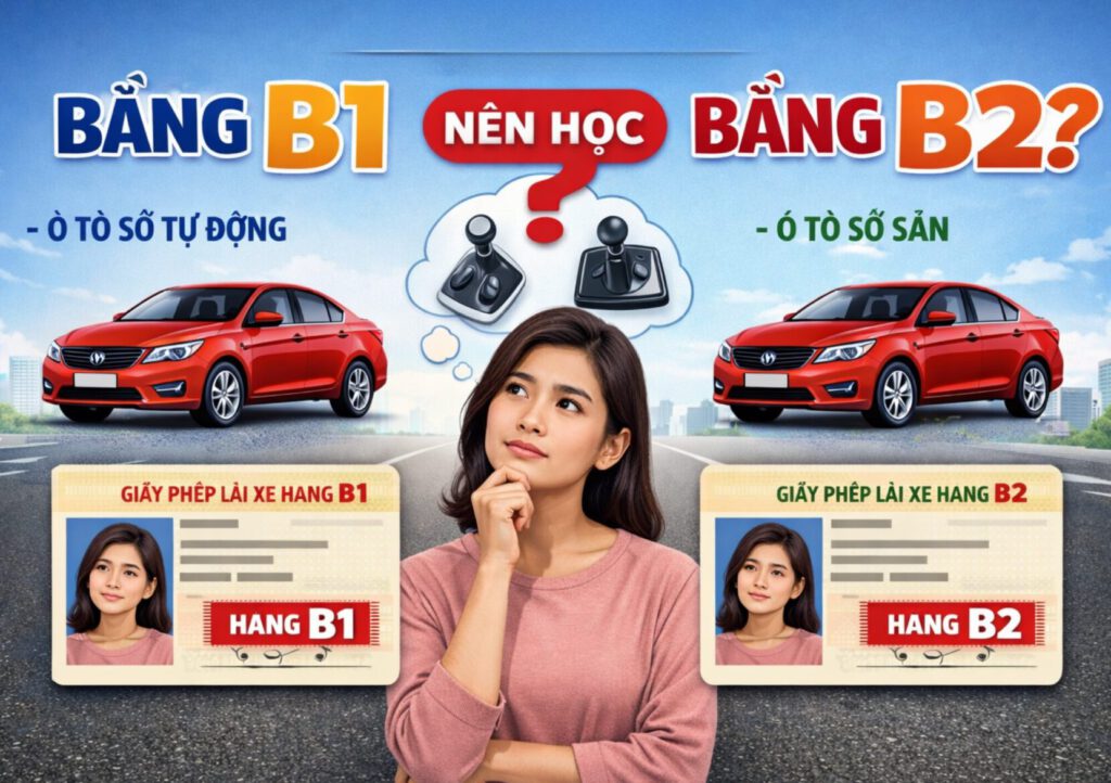 Nên Học Bằng Lái Xe B1 Hay B2-Đăng Ký Bằng Lái Xe Ô Tô